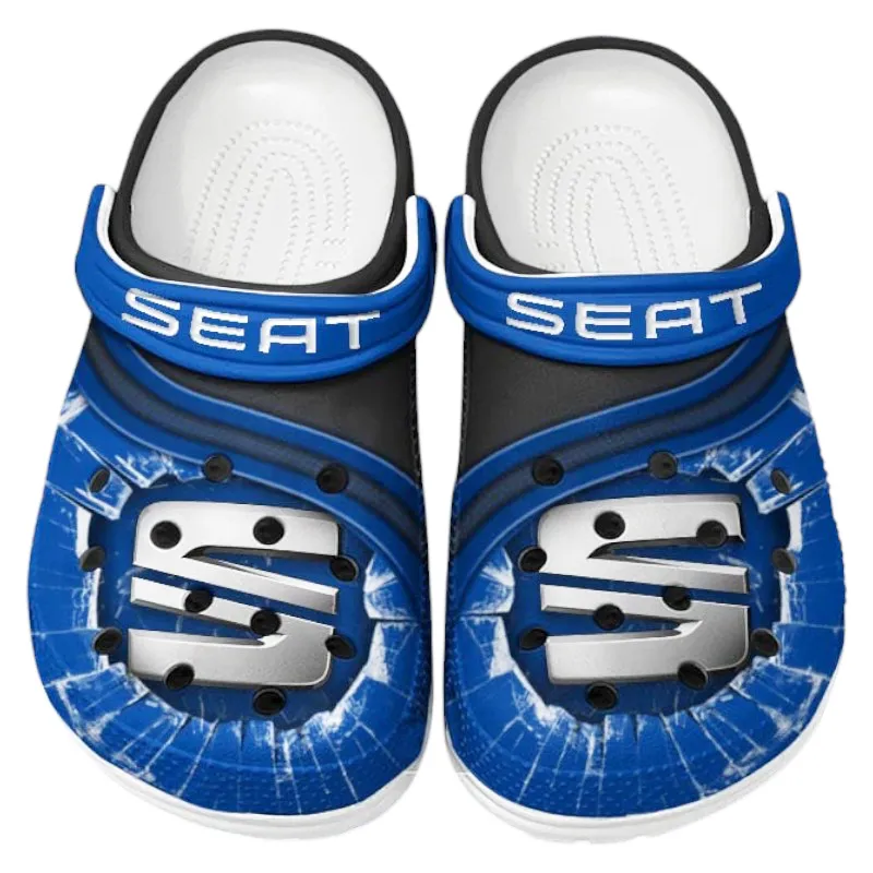 Blue Edition Family Sedan Inspired All Over Print Clog, Perfect Gift Footwear for Automotive Enthusiasts CAR188