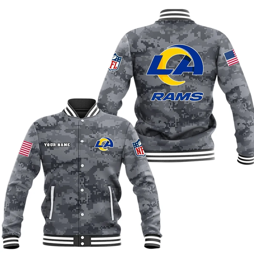 Blue Horns Baseball Jacket, Classic Fan Game Jacket DNFL128 - Black