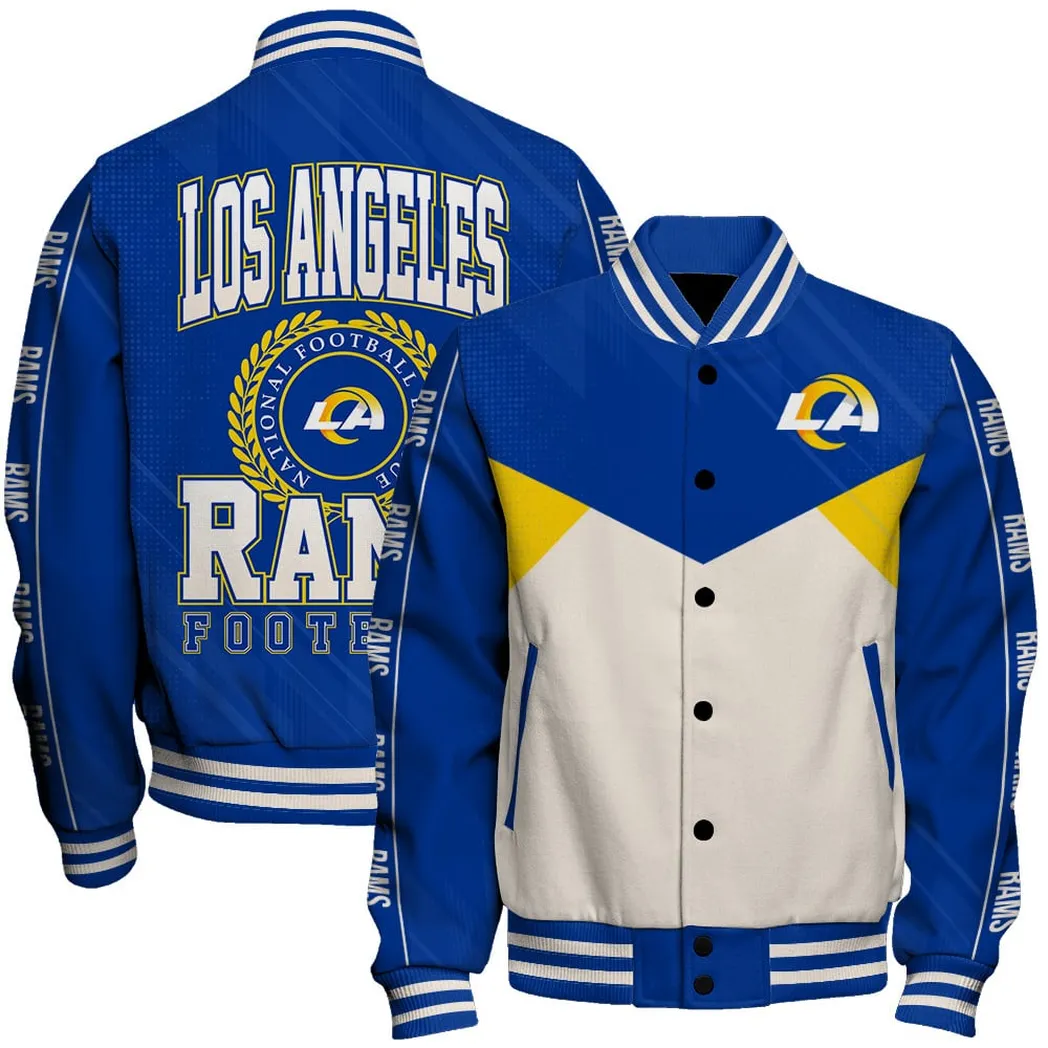 Blue Horns Baseball Jacket, Everyday Baseball Fan Gear NFL550
