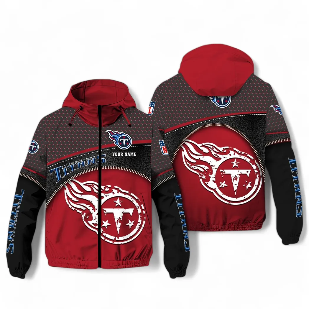 Blue Shields Windbreaker Jacket, Durable Supporter Jacket NFL191 - Red Black