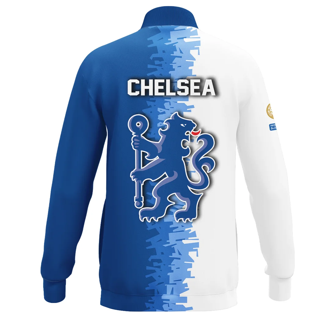 Blue Shirt Fans Stand Collar Jacket, Travel-Ready Fan Streetwear HVN1103CH - Image 3