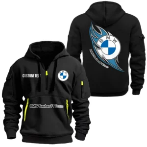 Hoodie Half Zipper Exclusive Logo Gift For Luxury SUV Enthusiasts CAR170 - Black