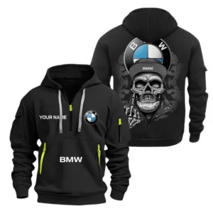 Hoodie Half Zipper Exclusive Logo Gift For Business Car Enthusiasts CAR166 - Black