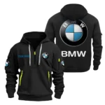 Hoodie Half Zipper Exclusive Logo Gift For Luxury SUV Enthusiasts CAR200 - Black
