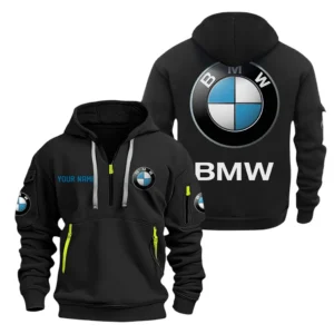 Hoodie Half Zipper Exclusive Logo Gift For Luxury SUV Enthusiasts CAR200 - Black