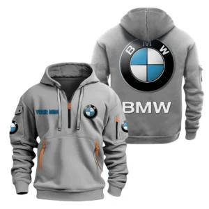 Motorsport Edition Car Hoodie Half Zipper, All Over Print Hoodie Gift For Motorsport Edition Car Enthusiasts CAR200 - Gray