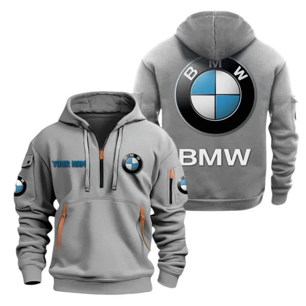 Motorsport Edition Car Hoodie Half Zipper, All Over Print Hoodie Gift For Motorsport Edition Car Enthusiasts CAR200 - Gray