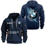 Hoodie Half Zipper Exclusive Logo Gift For High-End Executive Car Enthusiasts CAR170 - Navy