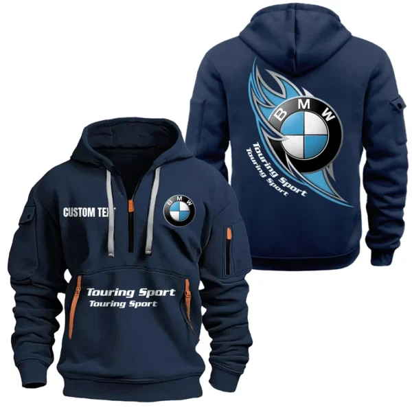 Hoodie Half Zipper Exclusive Logo Gift For High-End Executive Car Enthusiasts CAR170 - Navy