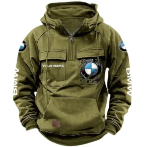 Exotic Car Tactical Quarter Zip Hoodie, Exclusive Logo Hoodie For Car Enthusiasts CAR164 - Army Green