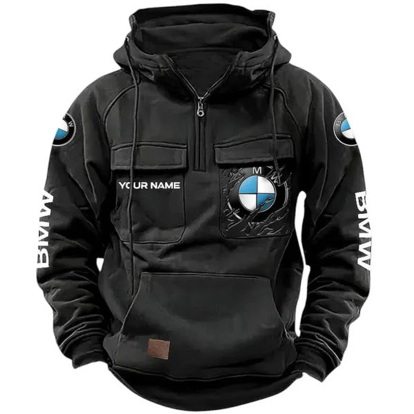 Performance Coupe Tactical Quarter Zip Hoodie, Exclusive Logo Hoodie For Car Enthusiasts CAR164 - Black