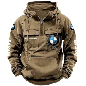 Prestige Car Tactical Quarter Zip Hoodie, Exclusive Logo Hoodie For Car Enthusiasts CAR164 - Khaki
