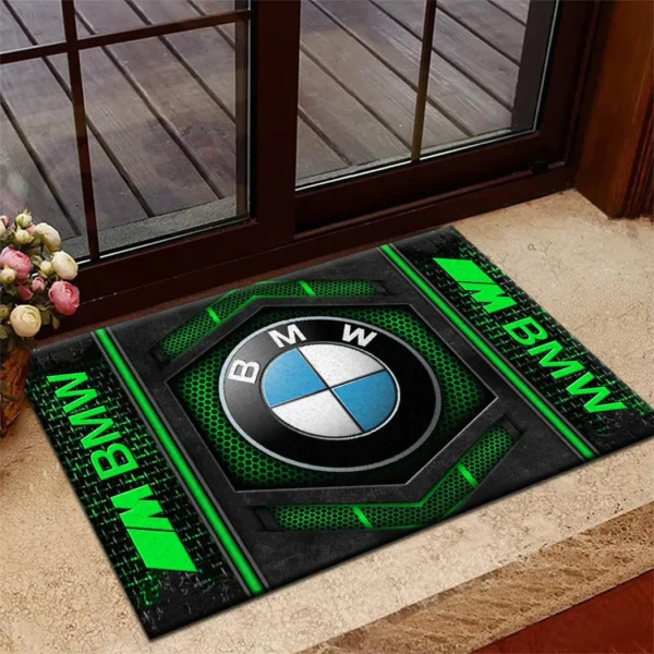 Racing Edition Car Doormat, Automotive Logo Style Floor Mat CAR135 - Green