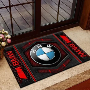 Motorsport Vehicle Doormat, Automotive Logo Style Floor Mat CAR135 - Red