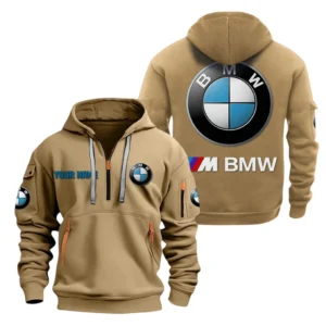 Hoodie Half Zipper Exclusive Logo Gift For Executive Sedan Enthusiasts CAR200 - Khaki