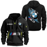 Hoodie Half Zipper Exclusive Logo Gift For Business Car Enthusiasts CAR170 - Black