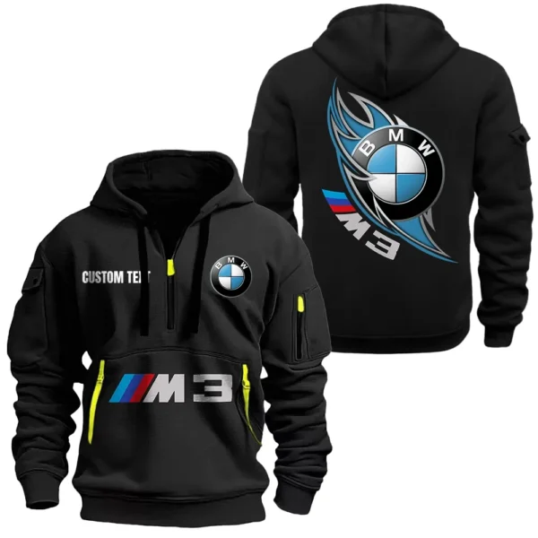Hoodie Half Zipper Exclusive Logo Gift For Business Car Enthusiasts CAR170 - Black