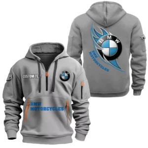 Hoodie Half Zipper Exclusive Logo Gift For Dual-Sport Bike Enthusiasts CAR170 - Gray