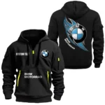 Hoodie Half Zipper Exclusive Logo Gift For Business Car Enthusiasts CAR170 - Black