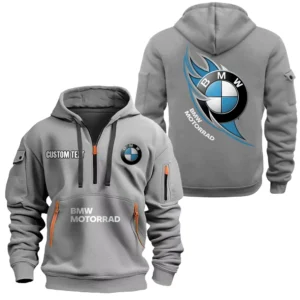Hoodie Half Zipper Exclusive Logo Gift For Luxury SUV Enthusiasts CAR170 - Gray