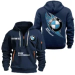 Hoodie Half Zipper Exclusive Logo Gift For Motorsport Edition Car Enthusiasts CAR170 - Navy