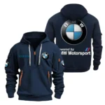 Hoodie Half Zipper Exclusive Logo Gift For Racing Coupe Enthusiasts CAR200 - Navy