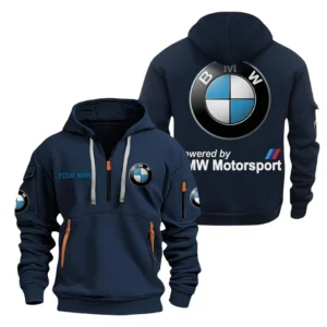 Hoodie Half Zipper Exclusive Logo Gift For Racing Coupe Enthusiasts CAR200 - Navy
