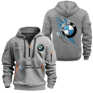 Hoodie Half Zipper Exclusive Logo Gift For Performance Car Enthusiasts CAR170 - Gray