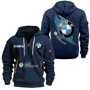 Hoodie Half Zipper Exclusive Logo Gift For Track Car Enthusiasts CAR170 - Navy