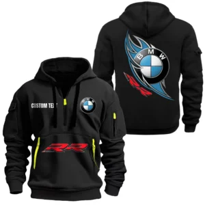 Hoodie Half Zipper Exclusive Logo Gift For Motorsport Edition Car Enthusiasts CAR170 - Black