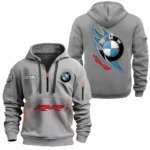Hoodie Half Zipper Exclusive Logo Gift For Business Car Enthusiasts CAR170 - Gray
