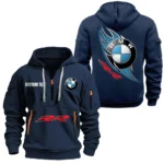 Hoodie Half Zipper Exclusive Logo Gift For High-End Executive Car Enthusiasts CAR170 - Navy