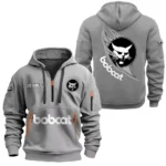 Hoodie Half Zipper Exclusive Logo Gift For Compact Tractor Enthusiasts CAR170 - Gray