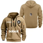 Landscaping Loader Hoodie Half Zipper, All Over Print Hoodie Gift For Landscaping Loader Enthusiasts CAR170 - Khaki