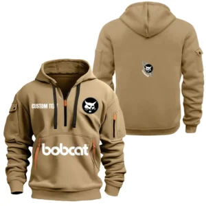 Landscaping Loader Hoodie Half Zipper, All Over Print Hoodie Gift For Landscaping Loader Enthusiasts CAR170 - Khaki