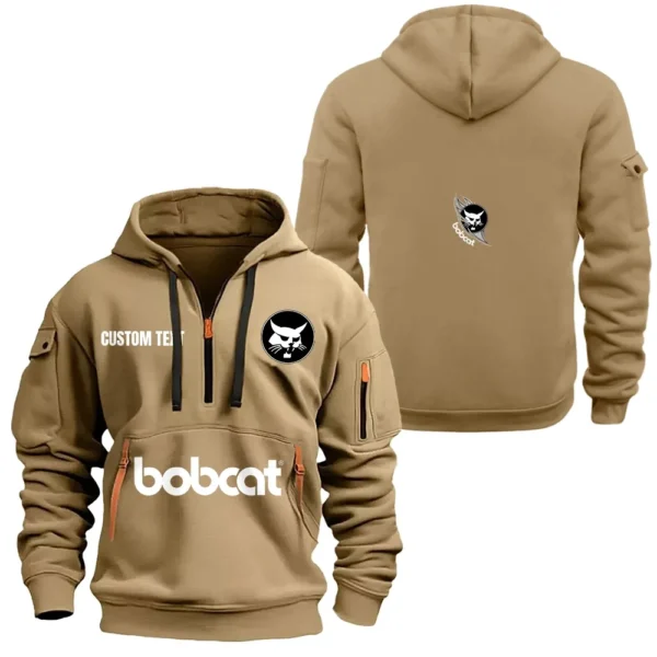 Landscaping Loader Hoodie Half Zipper, All Over Print Hoodie Gift For Landscaping Loader Enthusiasts CAR170 - Khaki
