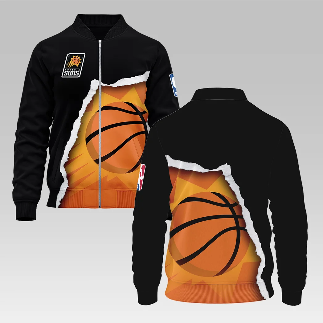 Bold Basketball Nation Bomber Jacket, Personalized Bomber Jacket Gear HVN1273