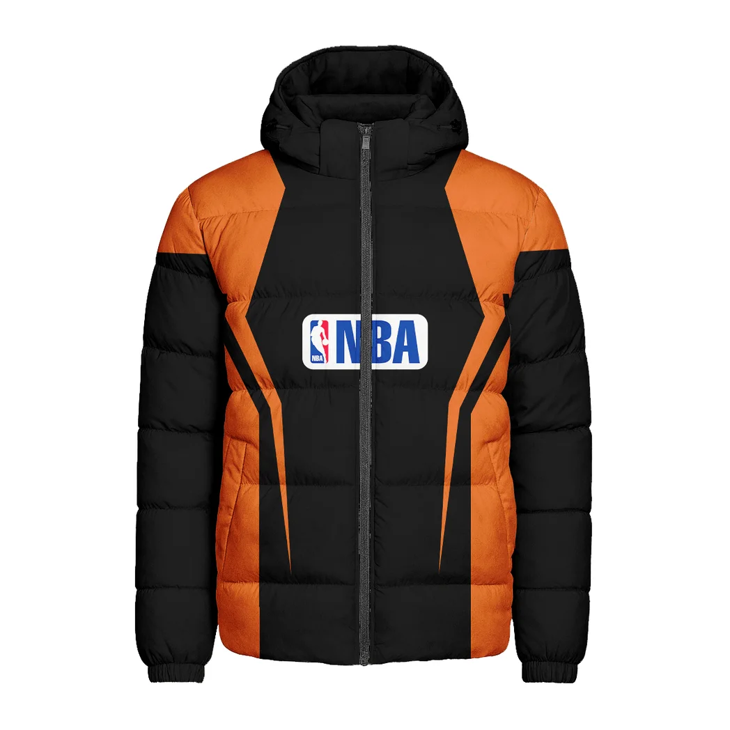 Bold Basketball Nation Hooded Cotton Jacket, Streetwear Style Fan Jacket HVN1274 - Image 2