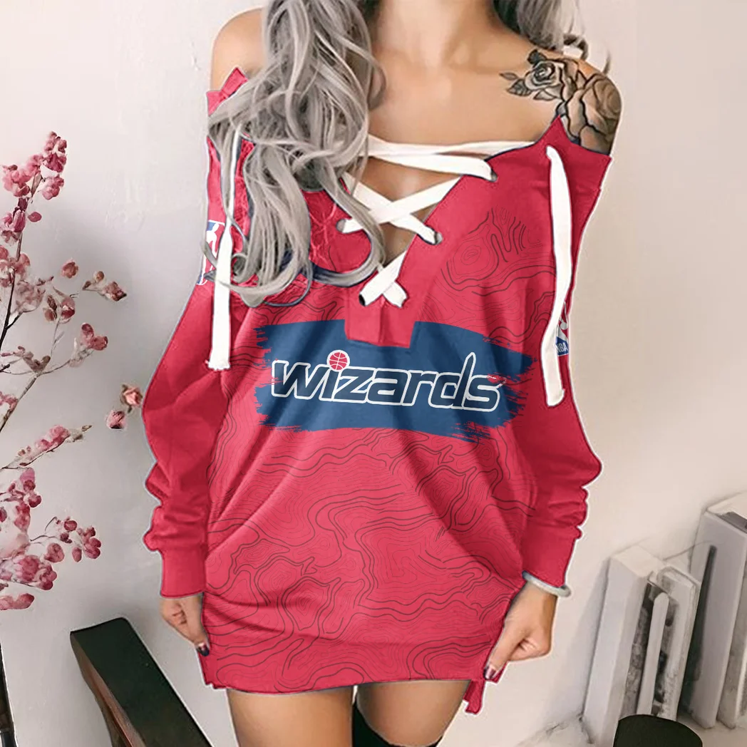 Bold Basketball Pride Lace-Up Sweatshirt For Women, Relaxed Fit Lace-Up Hoodie HVN1276