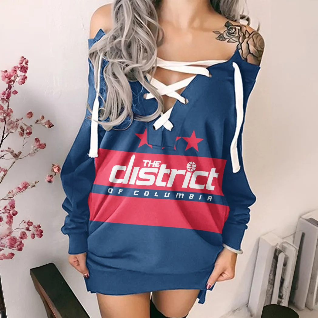Bold Basketball Pride Lace-Up Sweatshirt For Women, Relaxed Fit Lace-Up Hoodie HVN1277