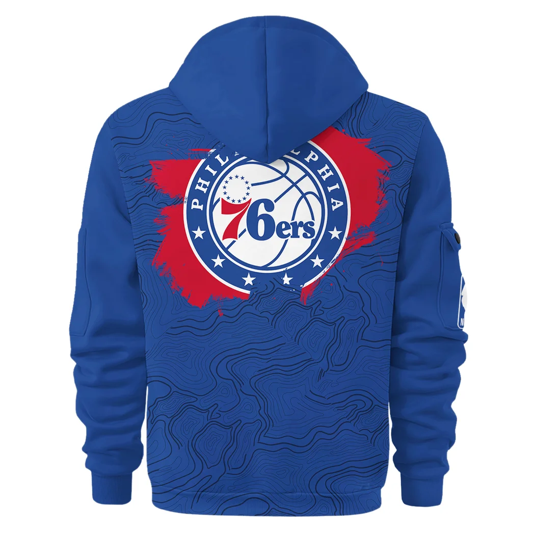 Bold Basketball Spirit Hoodie Half Zip 3D, All-Season Fan Half-Zip Hoodie HVN1276 - Image 3