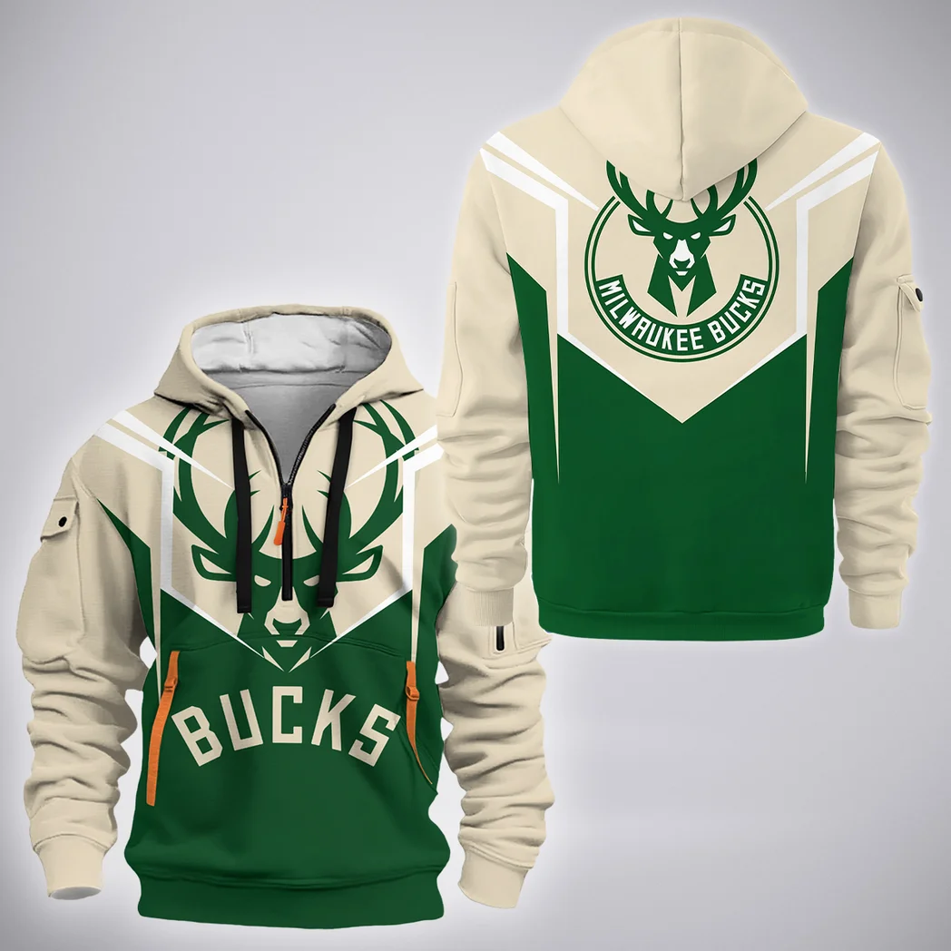 Bold Basketball Spirit Hoodie Half Zip 3D, Modern Sport Hoodie HVN1279