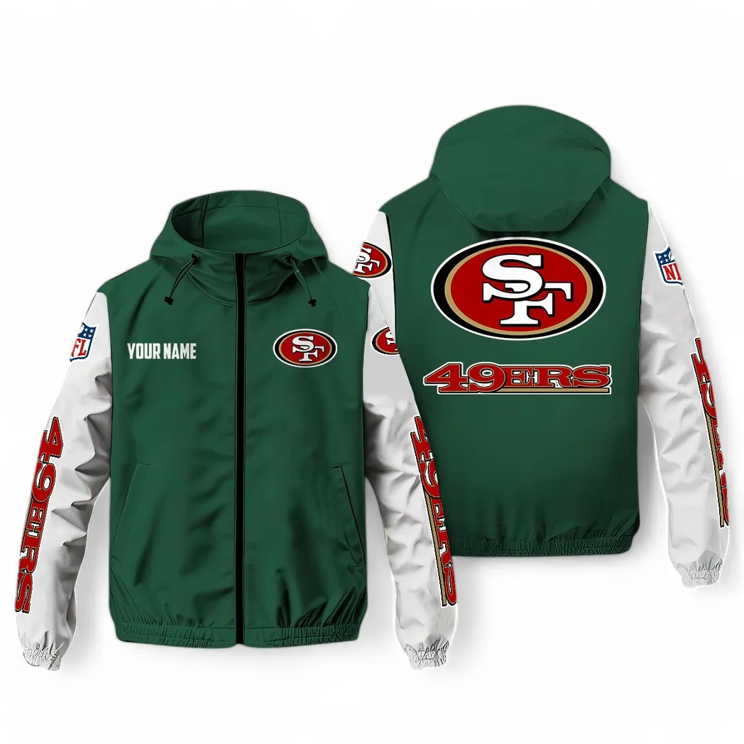 Bold Bay Squad Windbreaker Jacket, Street Style Windbreaker NFL291 - Green