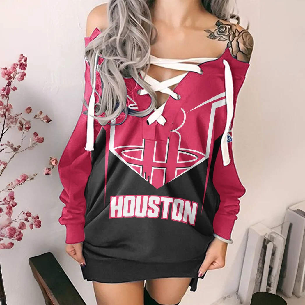 Bold Court Energy Lace-Up Sweatshirt For Women, Sport Spirit Lace-Up Top HVN1279