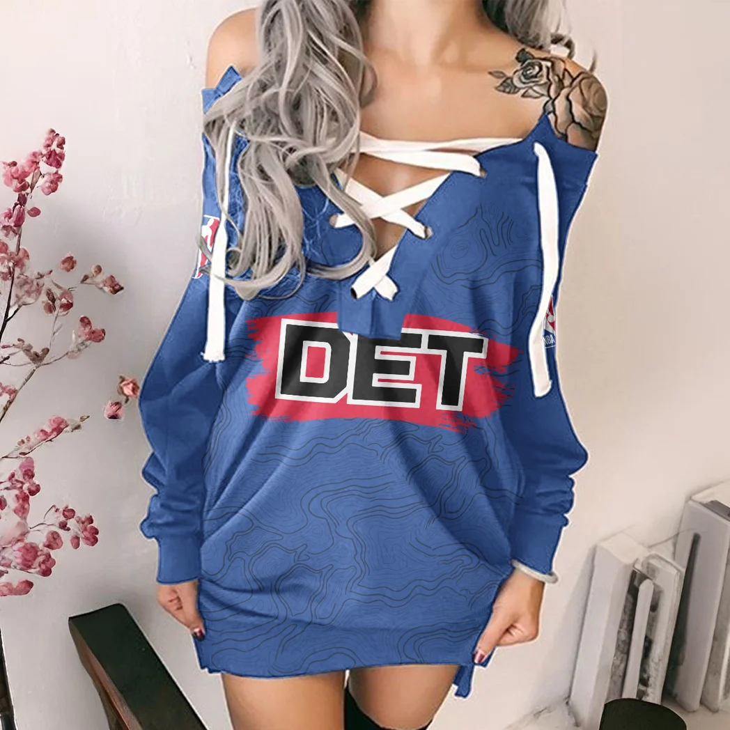 Bold Game Day Lifestyle Lace-Up Sweatshirt For Women, Classic Lace-Up Hoodie HVN1276