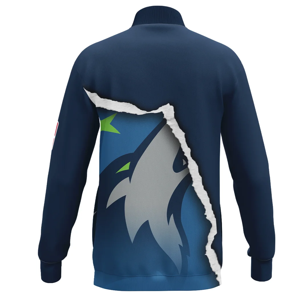 Bold Supporter Nation Stand Collar Jacket, Travel-Ready Fan Streetwear HVN1273 - Image 3