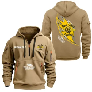 Custom Ride Hoodie Half Zipper, All Over Print Hoodie Gift For Custom Ride Enthusiasts CAR170 - Khaki