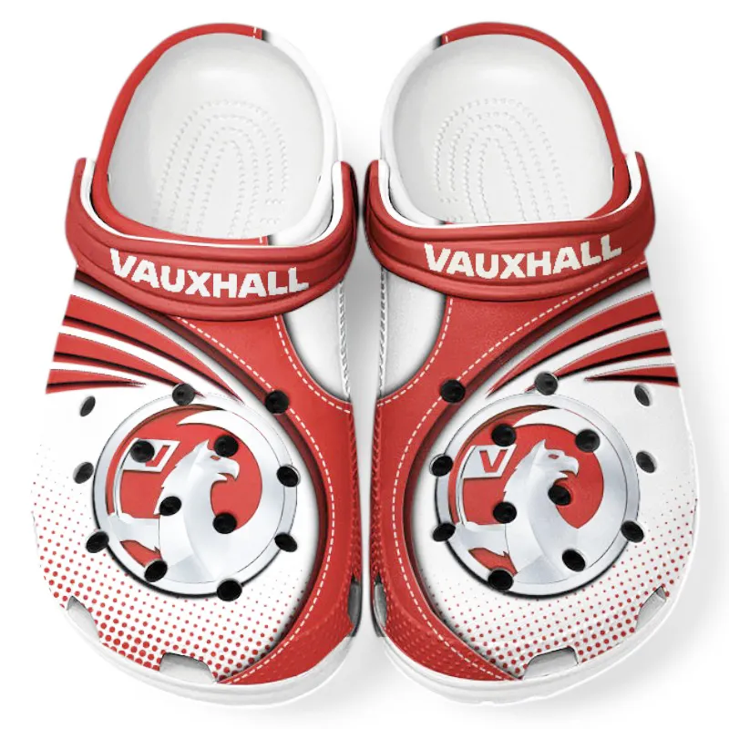 British Car Culture Clog, Stylish All Over Print Lightweight Shoes for Auto Fans and Streetwear Style CAR181 - Red
