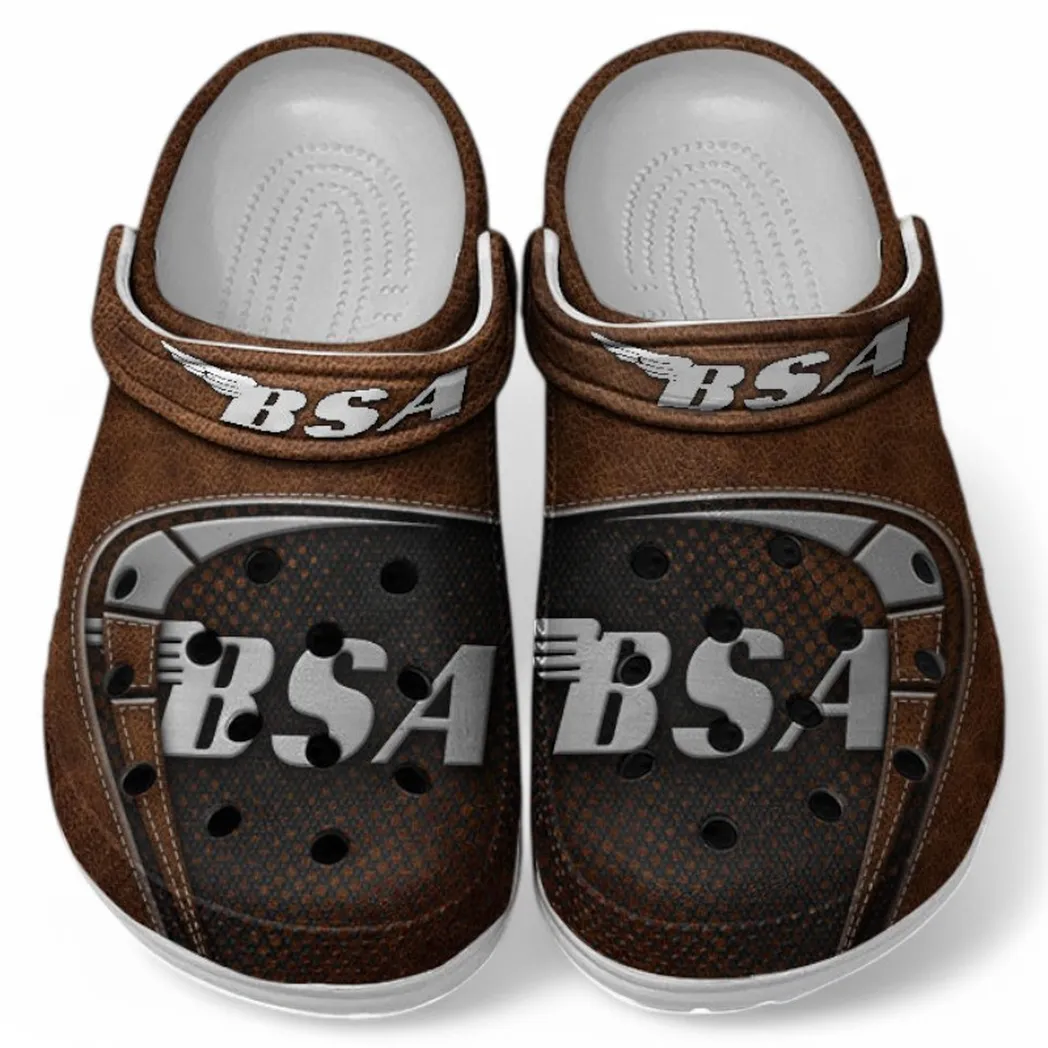 Brown Custom Classic Motorcycle All Over Print Clog, Car Culture Inspired Footwear Gift for Men and Women CAR183