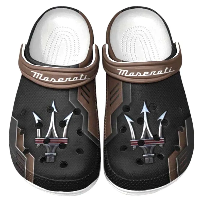Brown Custom Exotic Coupe All Over Print Clog, Car Culture Inspired Footwear Gift for Men and Women CAR185